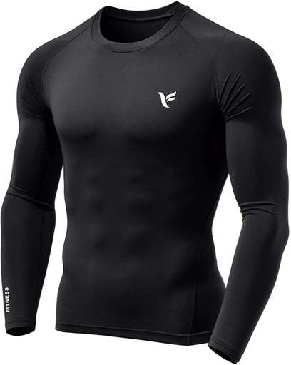 Zexer Men's Compression Gym T-Shirt for Men | Body Fit Skinny T-Shirt (Black)