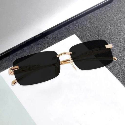 UV Protection Retro Square Sunglasses (Unisex , Black)